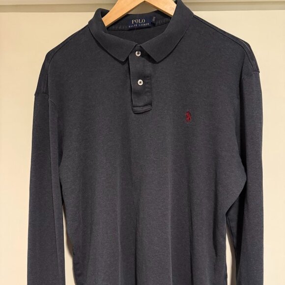 Gray long sleeve Ralph Lauren Polo, size XLG - Picture 1 of 4